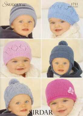 Kids Hats and a Beret in Sirdar Snuggly DK - 1711