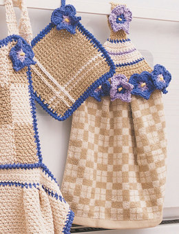 Towel Topper & Pot Holder in Bernat Handicrafter Cotton Solids