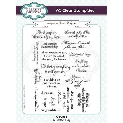 Creative Expressions Jamie Rodgers A Perfect Day A5 Clear Stamp Set