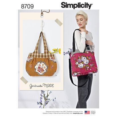Simplicity 8709 Gertrude Made Bags - Paper Pattern, Size OS (ONE SIZE)