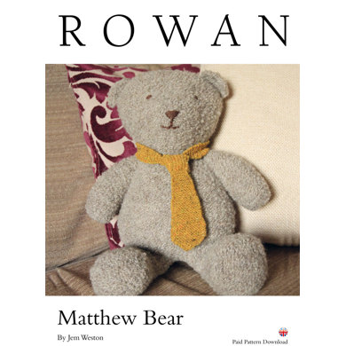 Matthew Bear Toy in Rowan British Sheep Breeds Fine Boucle