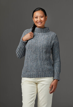 KE011 Portsmouth -  Jumper Knitting Pattern for Women in Valley Yarns Taconic by Valley Yarns