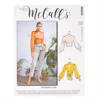 McCall's #AlisterMcCalls - Misses' Tops M8043 - Sewing Pattern