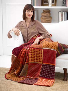 Fall Colors Afghan in Lion Brand Vanna's Choice