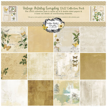 49 and Market Vintage Artistry Everyday 12×12 Collection Pack
