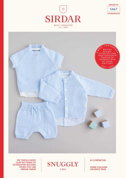 Three-Piece Outfit in Sirdar Snuggly 3 Ply - 5467 - Downloadable PDF