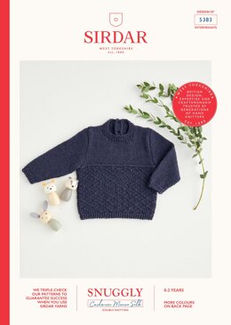 Baby Sweater in Sirdar Snuggly Cashmere Merino Silk DK - 5383 - Downloadable PDF