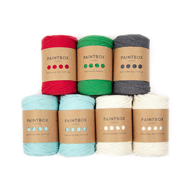 Dazzling Bathmat Colourful Home Collection - Paintbox Yarns Recycled Big Cotton 7 Ball Color Pack