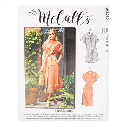 McCall's #JosieMcCalls - Misses' Dresses M8030 - Sewing Pattern