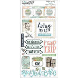 49 and Market Vintage Artistry Anywhere Chipboard Stickers