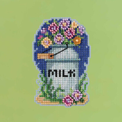 Mill Hill Milk Can Cross Stitch Kit - 4inw x 5.25in