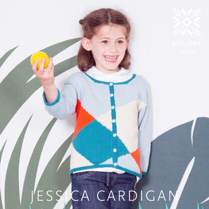 "Jessica Cardigan" - Cardigan Knitting Pattern in MillaMia Naturally Soft Cotton