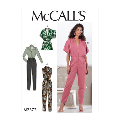 McCall's Misses' Romper and Jumpsuit M7872 - Sewing Pattern