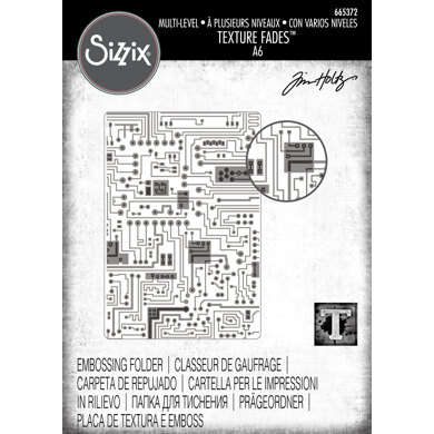 Sizzix Textured Impressions Multi-Level Embossing Folder - Circuit by Tim Holtz