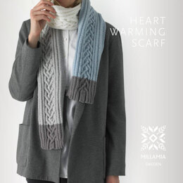 "Heart Warming Scarf" - Scarf Knitting Pattern in MillaMia Naturally Soft Merino