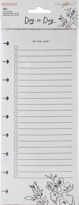 American Crafts Maggie Holmes Day-To-Day Dbl-Sided Notepad 4.25"X11" 60/Pkg - Shopping & To-Do List