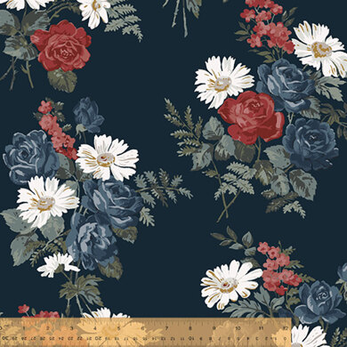 Windham Fabrics Camilla - Market Bouquet Navy