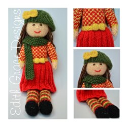 Aster - An Autumn Rag Doll Knitting Pattern