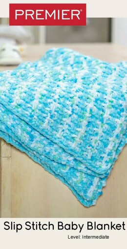 Slip Stitch Baby Blanket in Premier Yarns Parfait Big & Parfait Flavors - Downloadable PDF