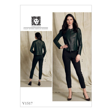Vogue Misses' Collarless Seamed Jacket and Pull-On Pants V1517 - Sewing Pattern