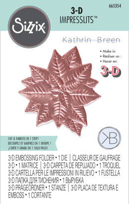 Sizzix 3-D Impresslits Embossing Folder - Poinsettia by Kath Breen