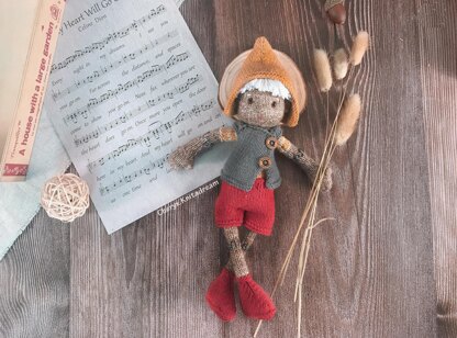 Doll Knitting Pattern - Knitted Doll Pinocchio