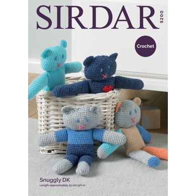 Crochet Teds in Sirdar Snuggly DK - 5200 - Downloadable PDF