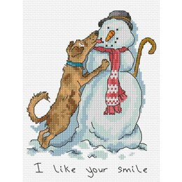 Kreuzstich-Stickset „Ich mag dein Lächeln“ von Bothy Threads – 14 x 19 cm