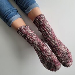 Blueberry Field crochet socks