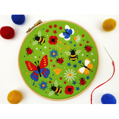 Oh Sew Bootiful Butterflies and Bees Printed Embroidery Kit