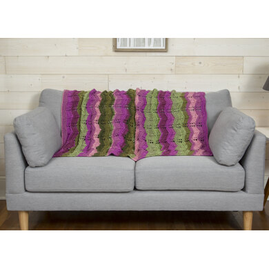 Chevron Bliss Throw in Premier Yarns Serenity Chunky Big Ombre - Downloadable PDF