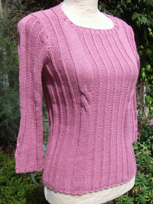 Rib & Cable Sweater with Split Cuff Detail