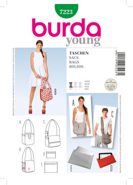Burda Style Bag Sewing Pattern B7223 - Paper Pattern, Size one size