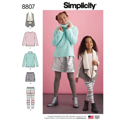 Simplicity 8807 Child and Girls Sportswear - Sewing Pattern