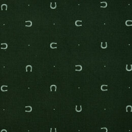 Figo Fabrics Lucky Charms - Dark Green Horseshoe