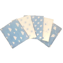 Craft Cotton Company Fat Quarter Stoffpaket Nursery Basics – Blau