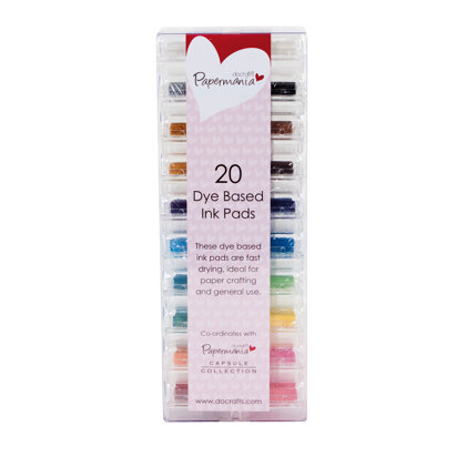 Papermania Mini Ink Pads Dye Based (20pk) - Assorted Colours