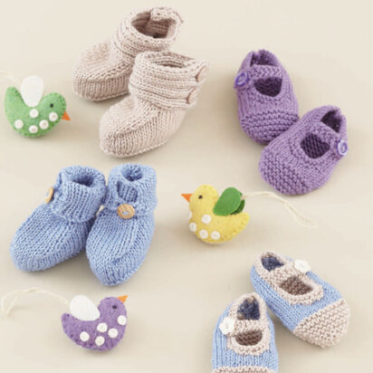 Baby Bootees and Shoes in Sirdar Snuggly Baby Bamboo DK - 4786 - Downloadable PDF