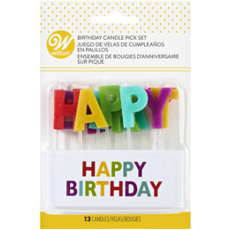 Wilton Happy Birthday Candle Pick Set, 13-Count