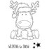 Woodware Clear Singles Festive Fuzzies - Reindeer Stamp 4in x 6in