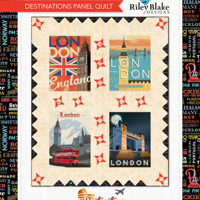 Riley Blake Destinations Panel Quilt - Downloadable PDF