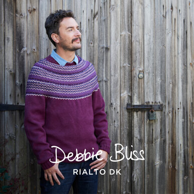 Robyn - Jumper Knitting Pattern For Men in Debbie Bliss Rialto DK by Debbie Bliss