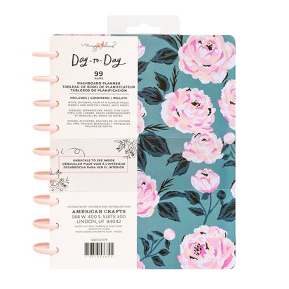 American Crafts Maggie Holmes - Day to Day Dashboard Blue Pink Rose