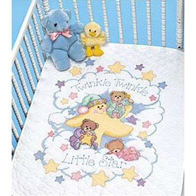 Dimensions Twinkle Twinkle Quilt Stamped Cross Stitch Kit - 86cm x 109cm