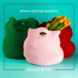 Benita Nesting Baskets - Free Knitting Pattern For Home in Paintbox Yarns Recycled Big Cotton by Paintbox Yarns