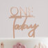 Ginger Ray Cake Topper - One Today - Rose Gold