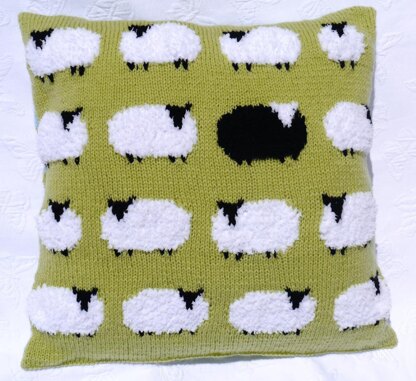 Flock of sheep cushion