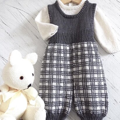 Baby Tartan Overalls and Jumper - P056