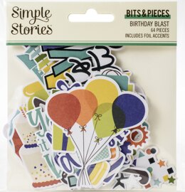 Simple Stories Birthday Blast Bits & Pieces Die-Cuts 64/Pkg - 619965
