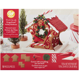 Wilton Ready to Build Gingerbread Winter Cardinal Birdhouse Kit, 10-Piece